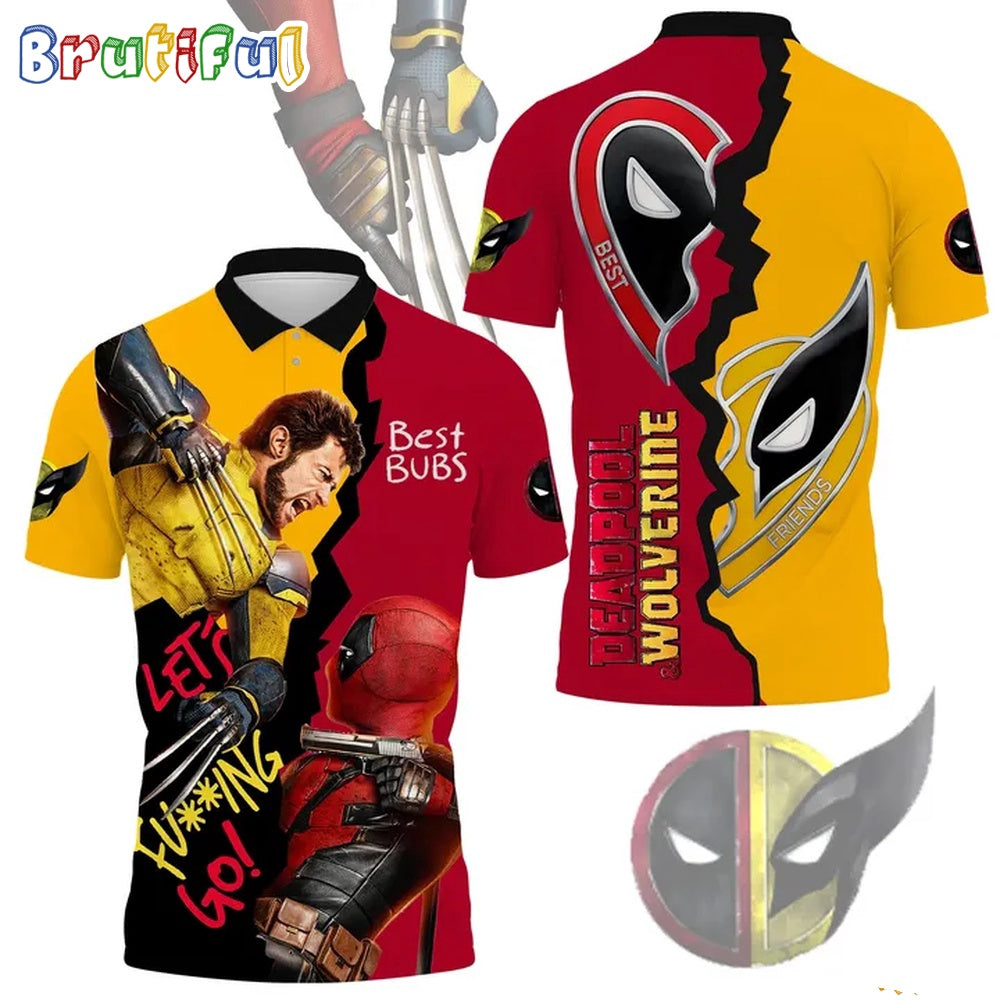 Deadpool And Wolverine Best Bubs Polo Shirt