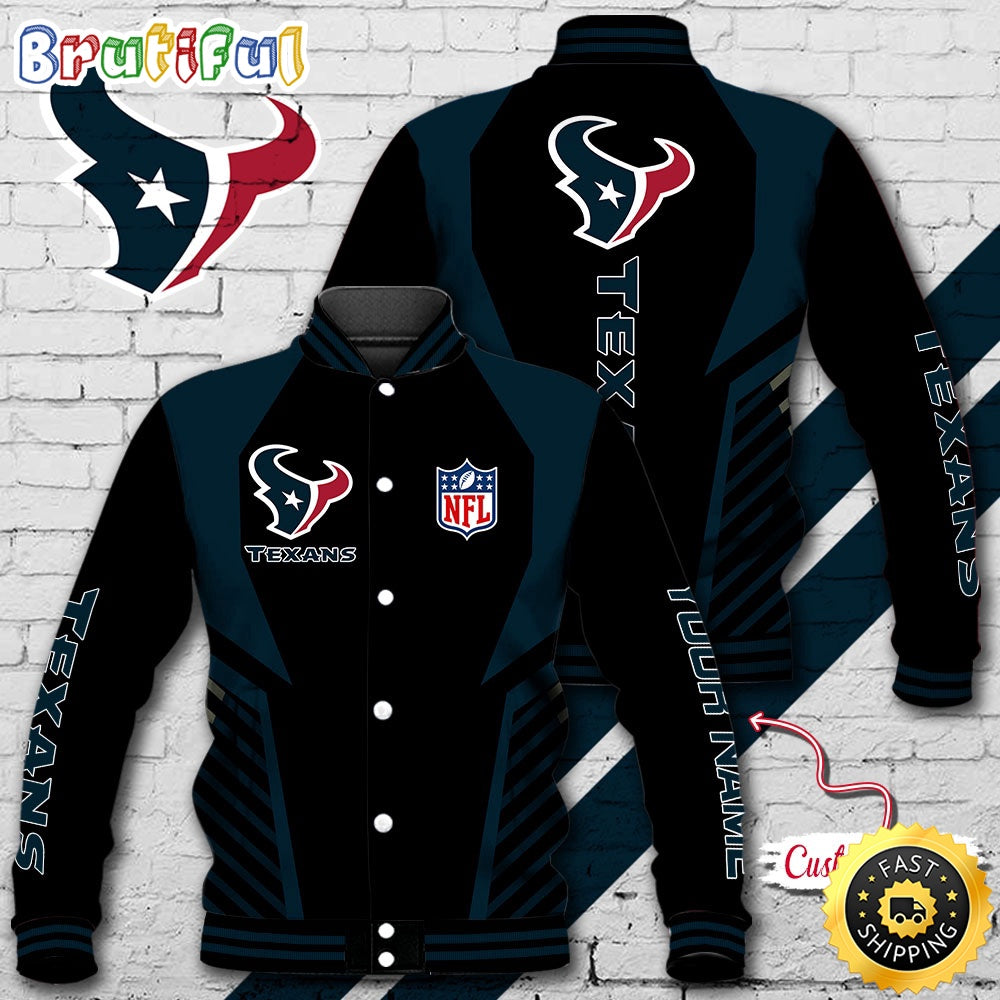 NFL Houston Texans Baseball Jacket Football Sports Jacket