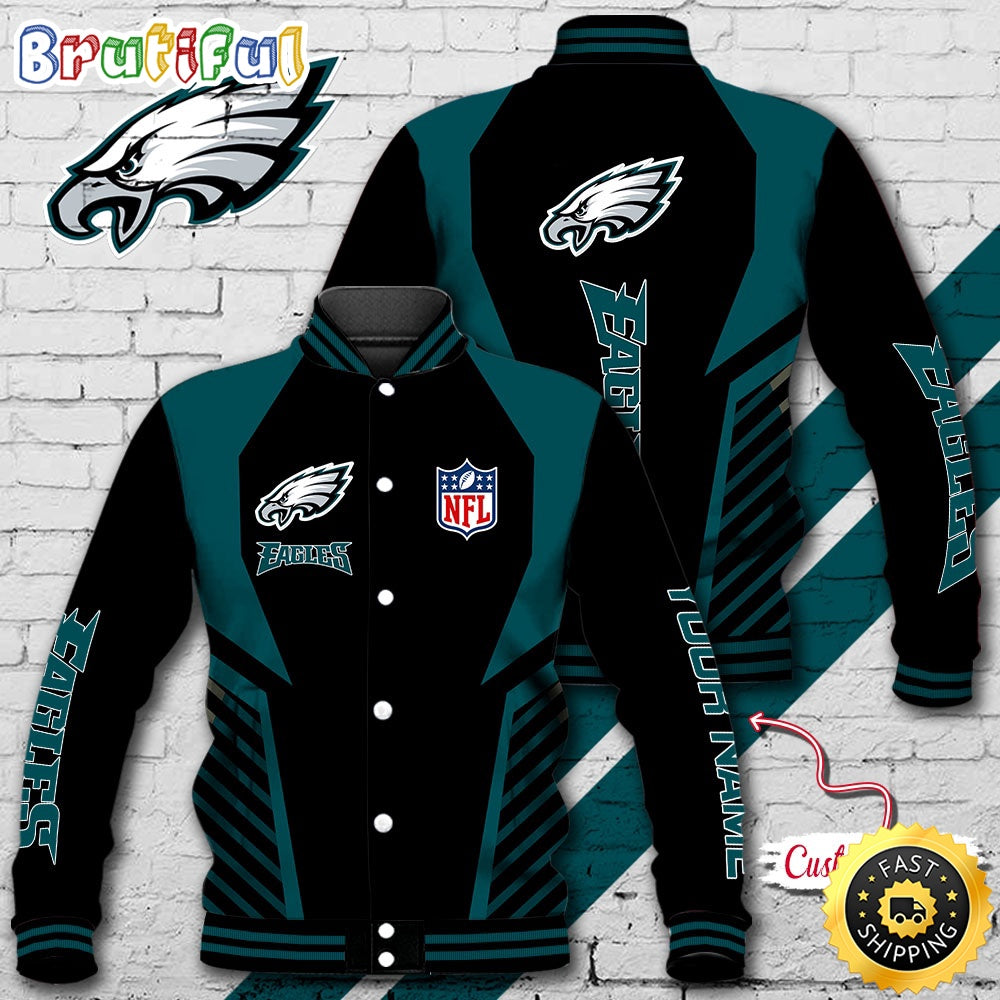 NFL Philadelphia Eagles Baseball Jacket Football Sports Jacket