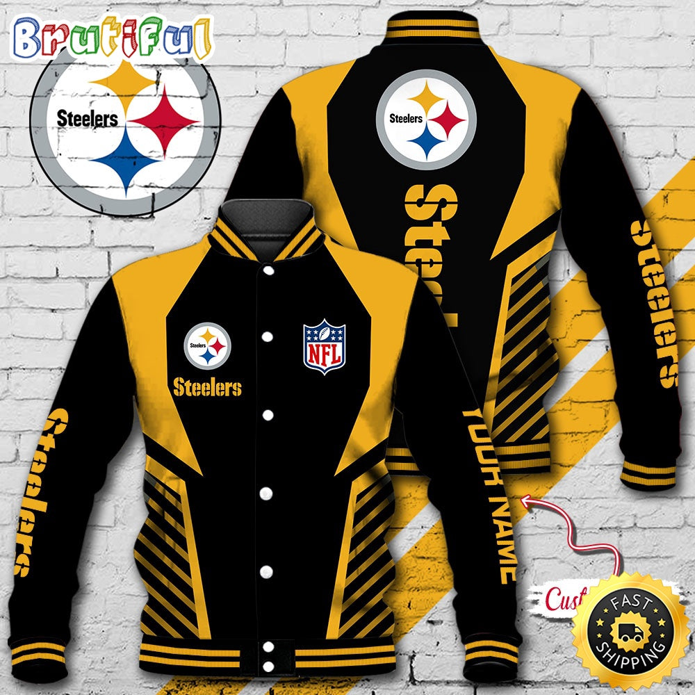 NFL Pittsburgh Steelers Baseball Jacket Football Sports Jacket