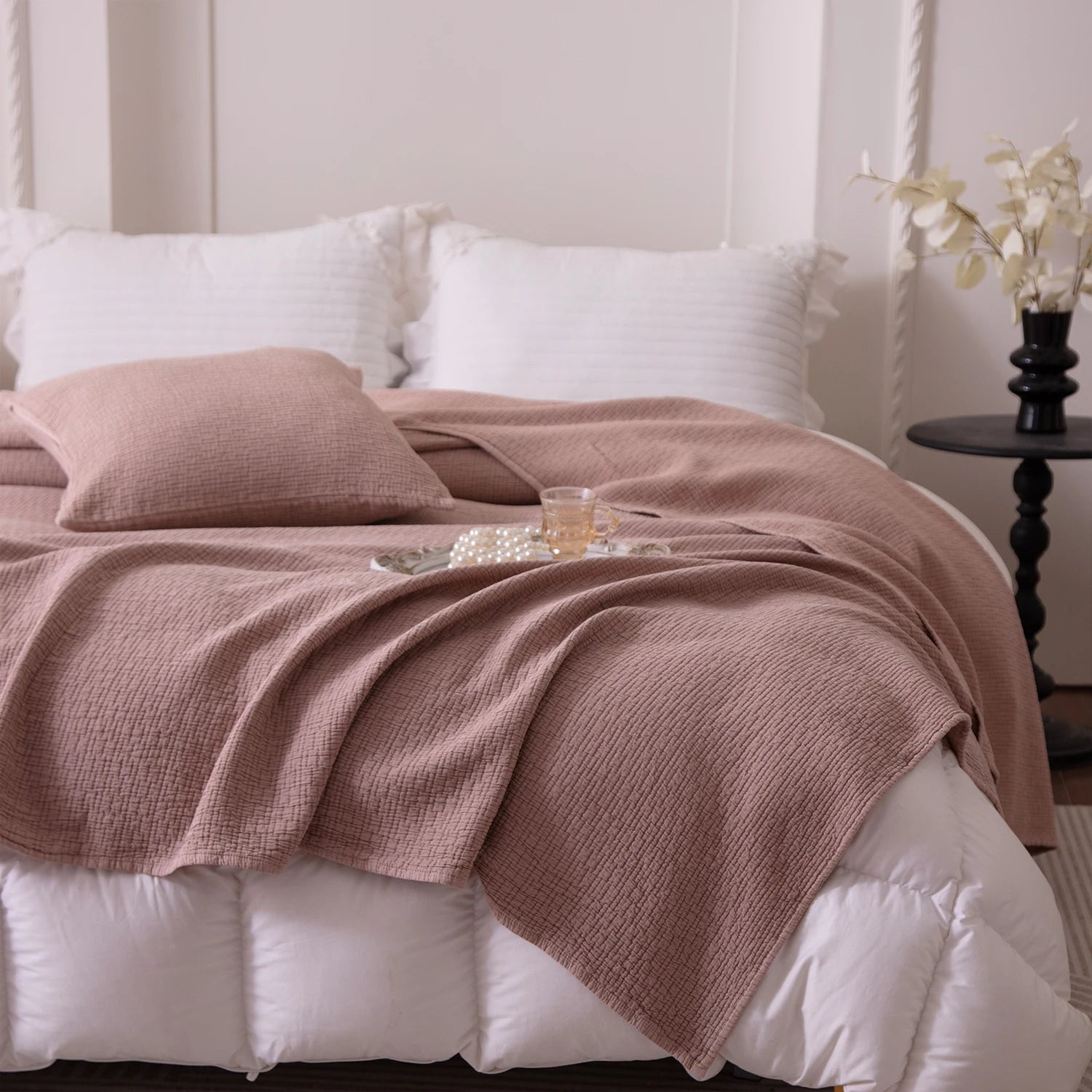 gauze blanket summer cooling blanket solid color large size thin quilt bedding light soft texture multi-purpose suitable