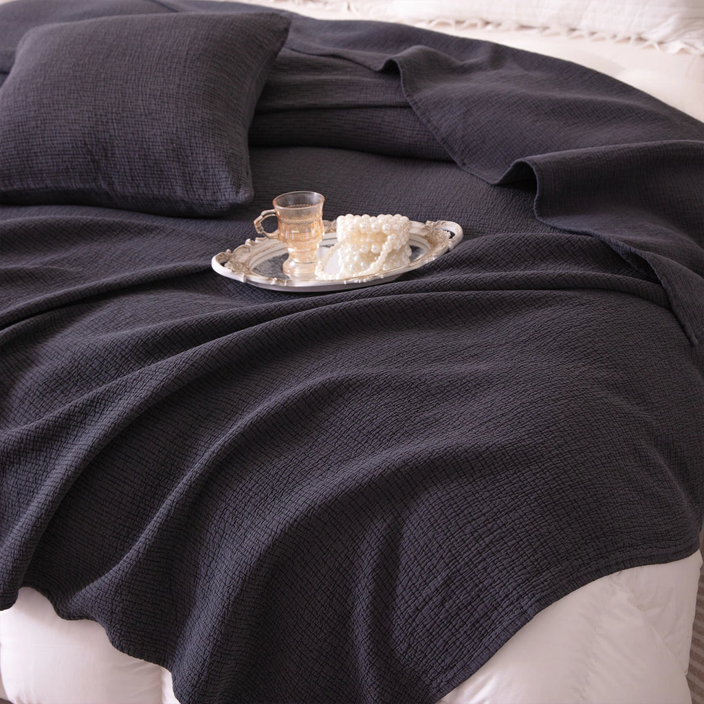 gauze blanket summer cooling blanket solid color large size thin quilt bedding light soft texture multi-purpose suitable
