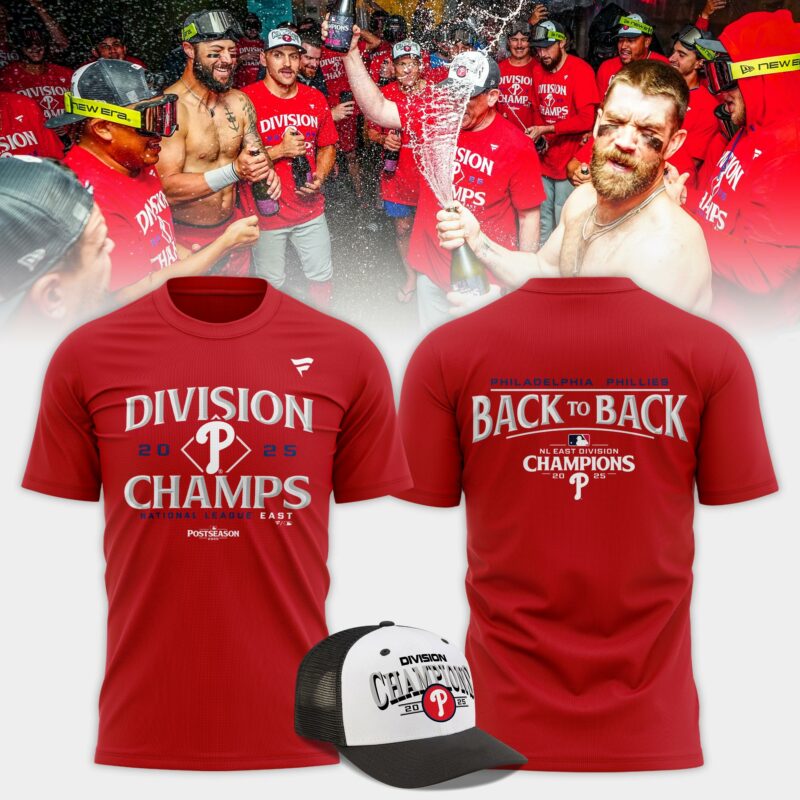_ Philadelphia Phillies 2025 NL East Division Champions Locker Room T-Shirt
