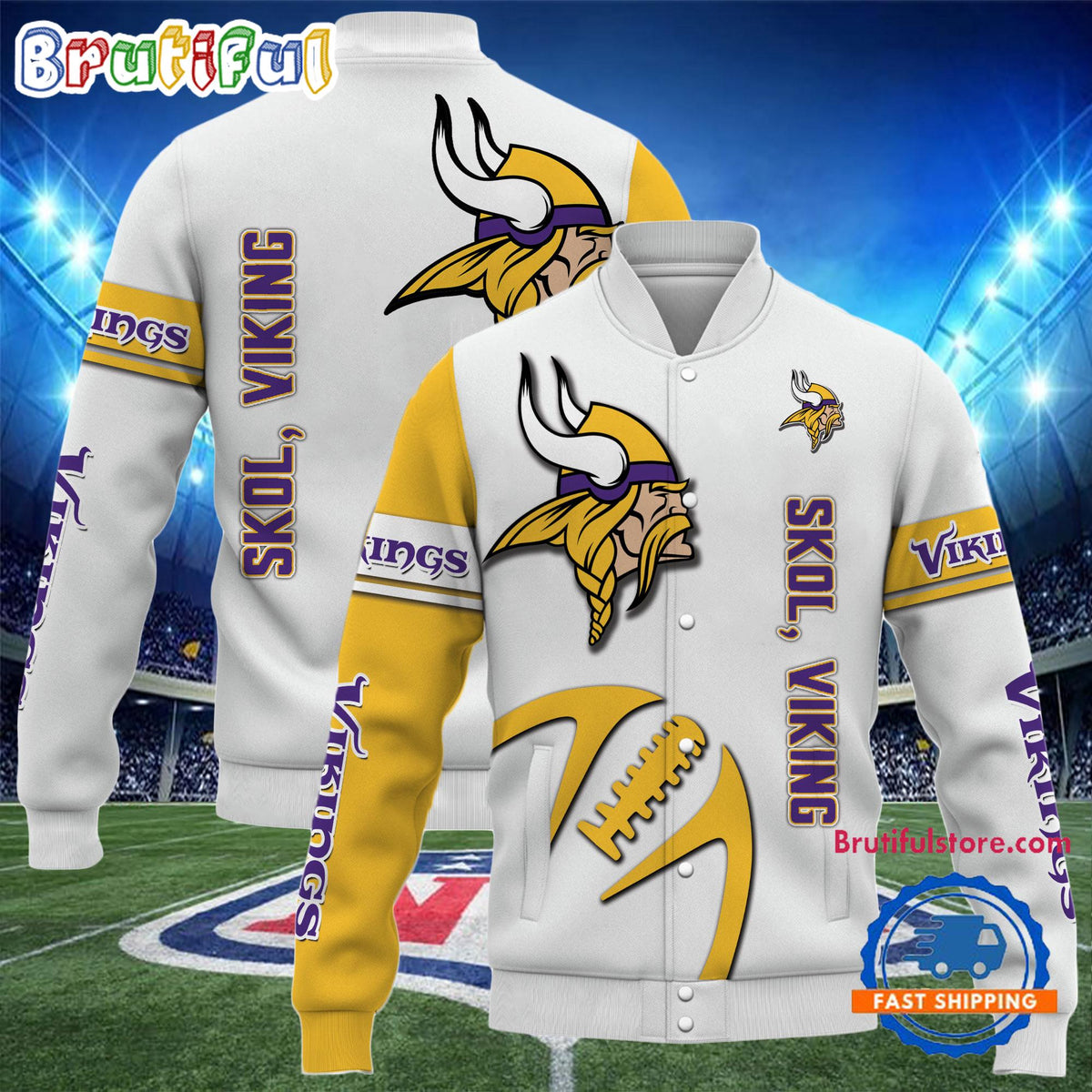 Minnesota Vikings 2024 NFL Team Limited Edition New Design Baseball Jacket
