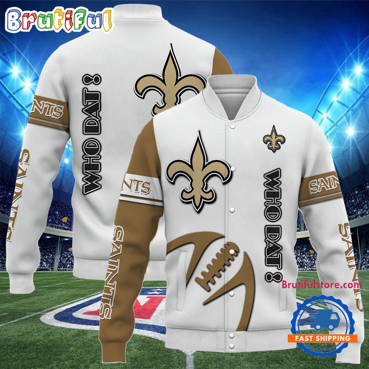 New Orleans Saints 2024 NFL Team Limited Edition New Design Baseball Jacket