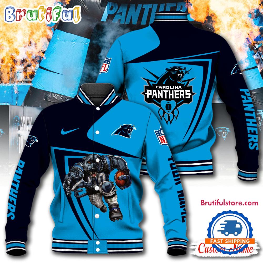 NFL Carolina Panthers Football Mascot Limited New Design Baseball Jacket