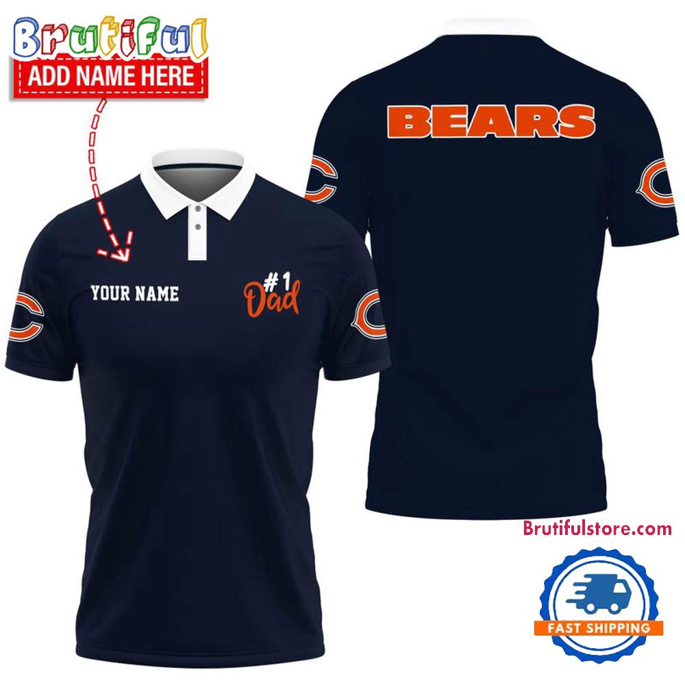 NFL Chicago Bears Best Dad Wonderful Father's Day Polo Shirts