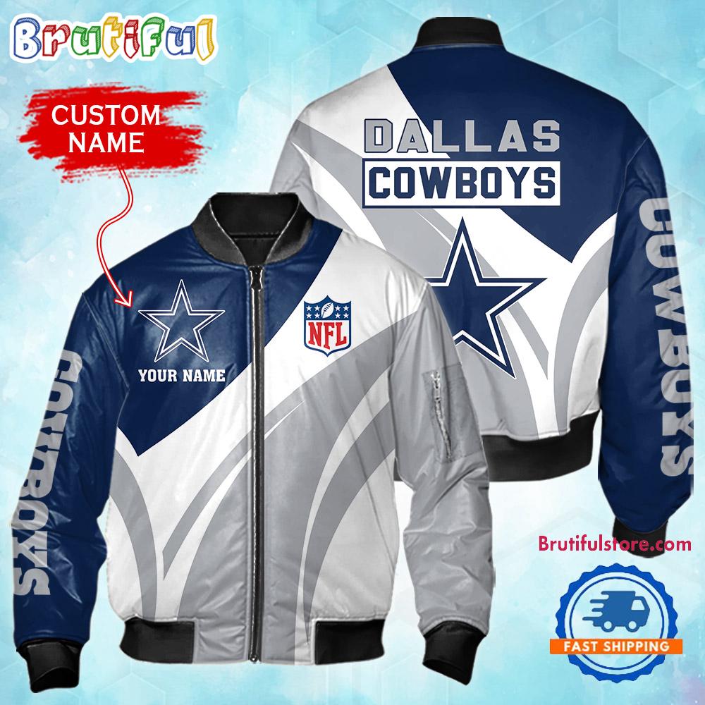 NFL Dallas Cowboys Football Team Logo Personalized Bomber Jacket