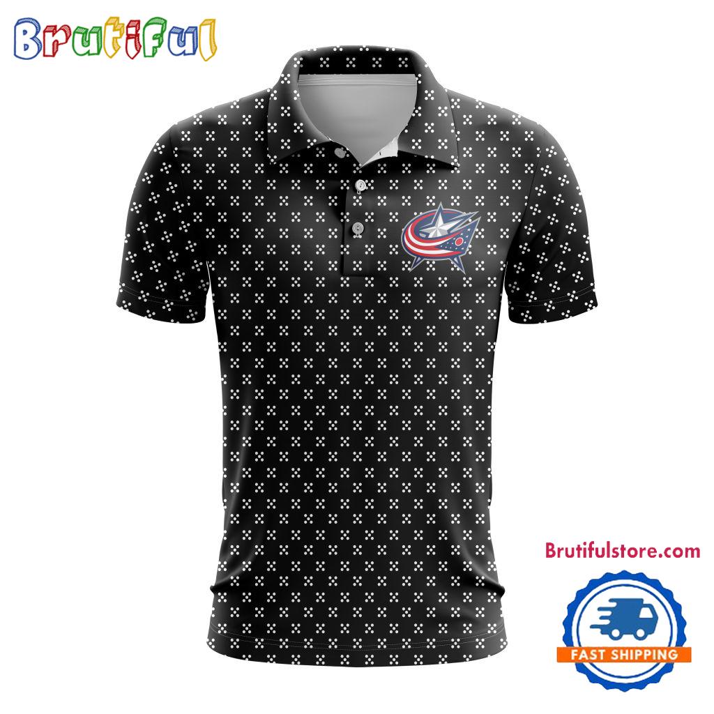 NHL Columbus Blue Jackets Hockey Team New Design Polo Shirt