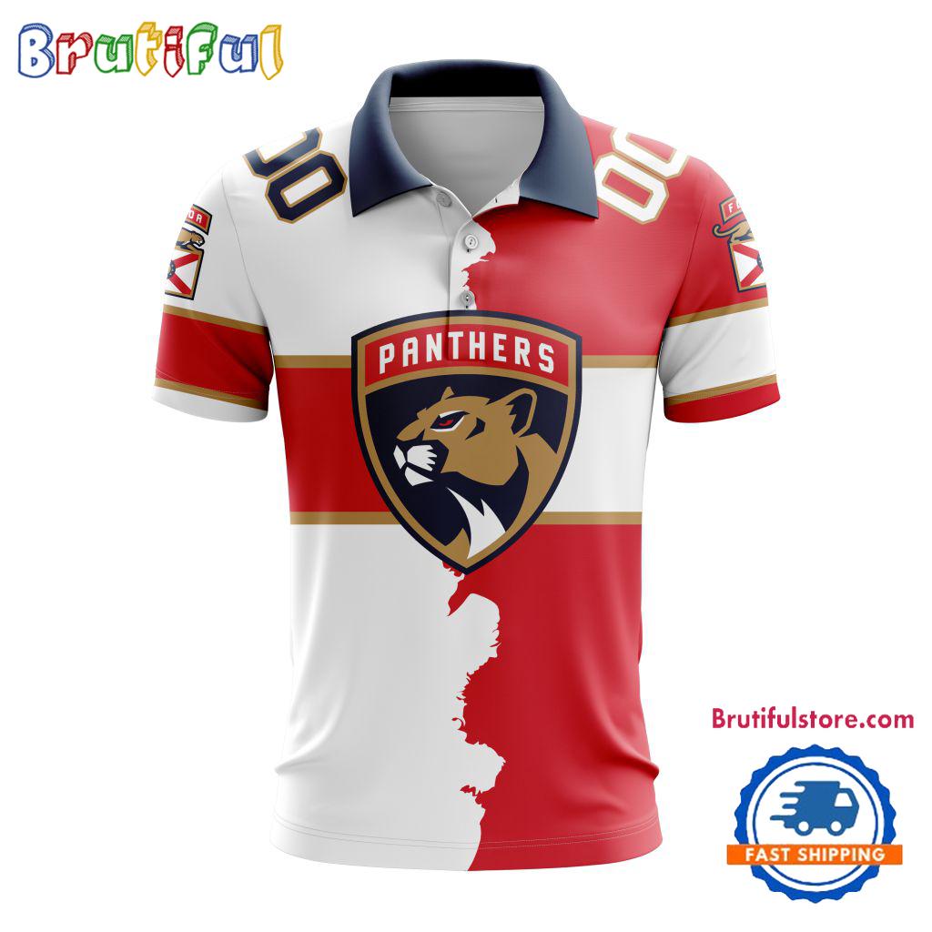 NHL Florida Panthers Personalize Home Mix Away Kits Polo Shirts