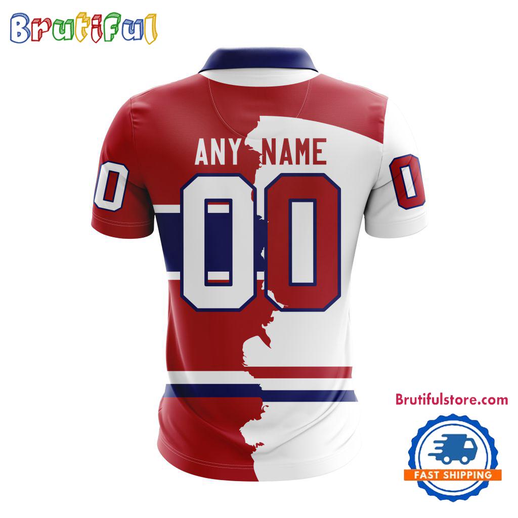 NHL Montreal Canadiens Personalize Home Mix Away Kits Polo Shirts