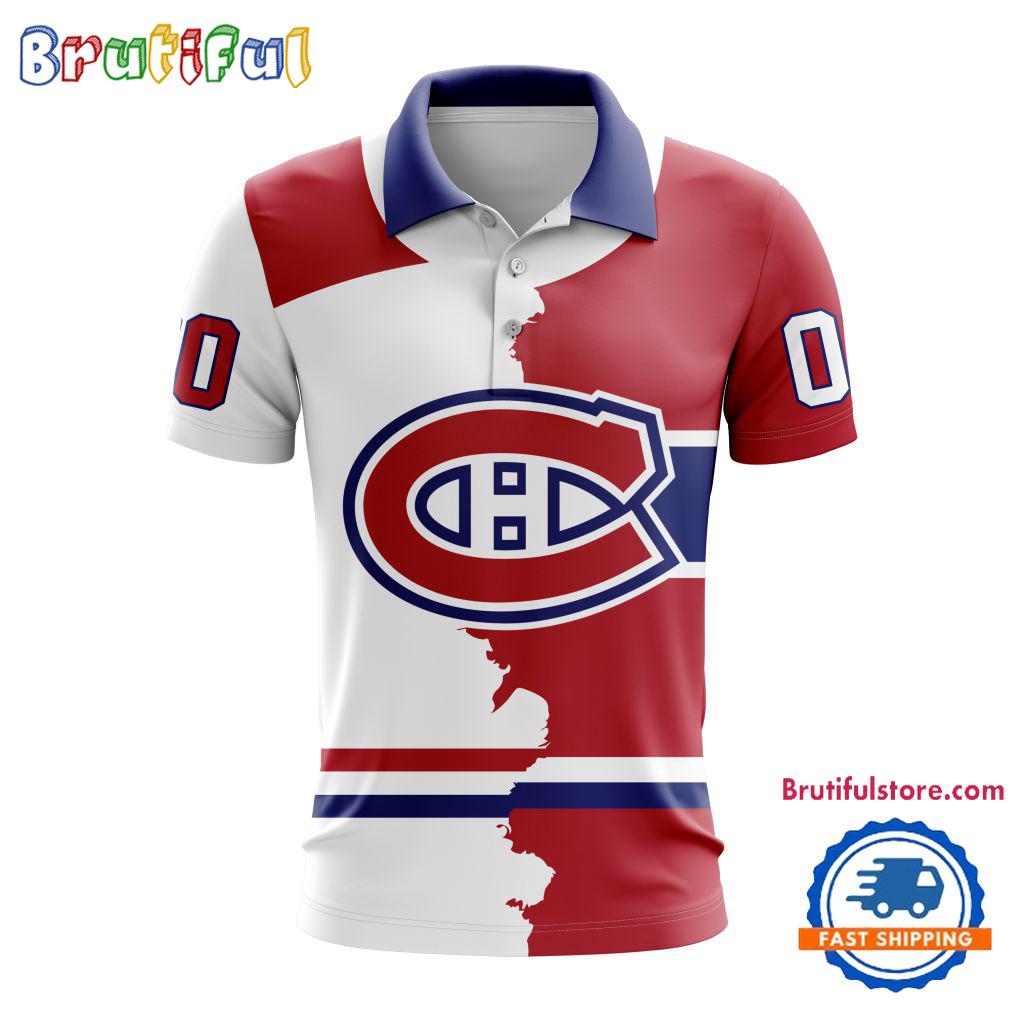 NHL Montreal Canadiens Personalize Home Mix Away Kits Polo Shirts