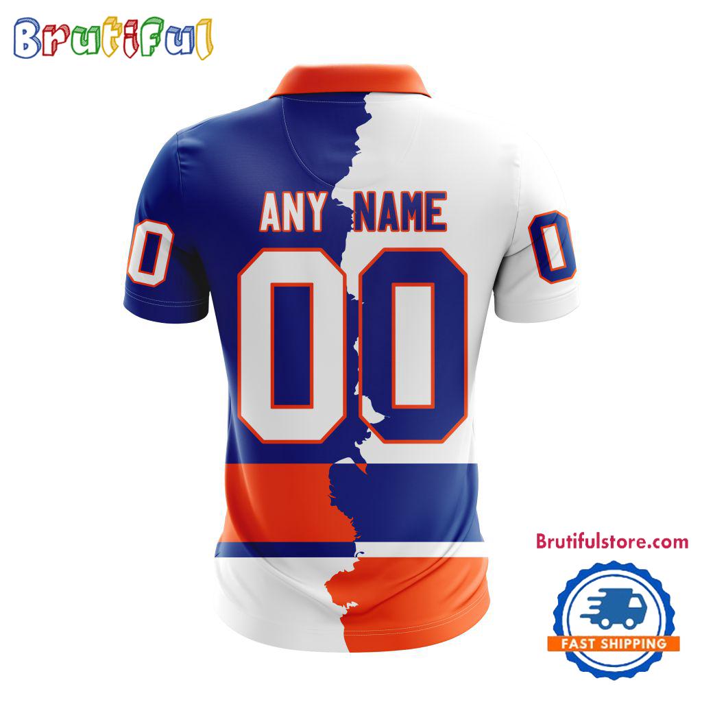 NHL New York Islanders Personalize Home Mix Away Kits Polo Shirts