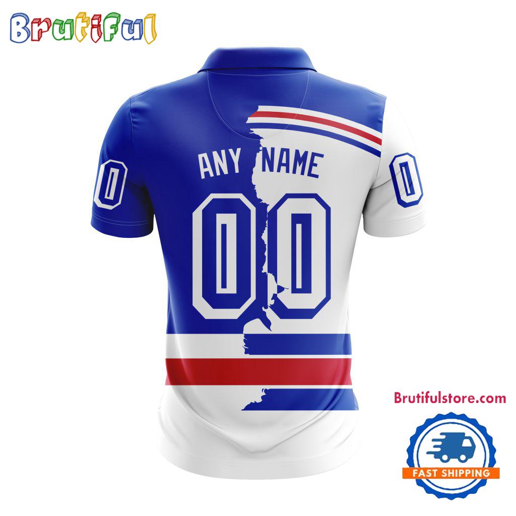 NHL New York Rangers Personalize Home Mix Away Kits Polo Shirts