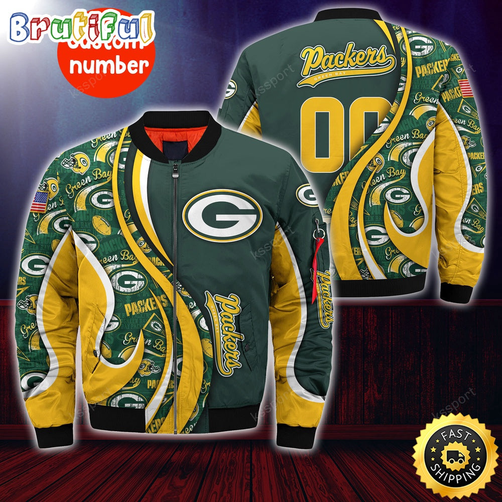 Personalized NFL Green Bay Packers Bomber Jacket Urban Bomber Fashion