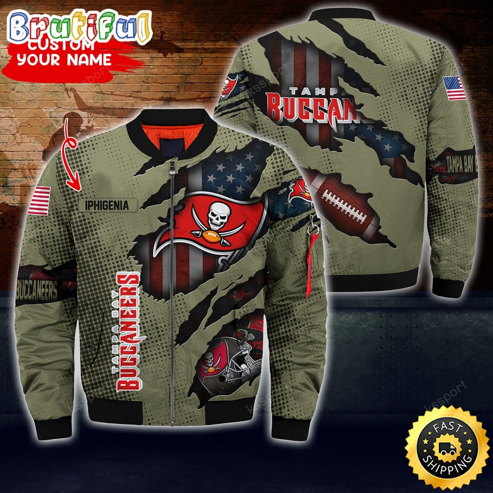 Personalized NFL Tampa Bay Buccaneers Bomber Jacket Iconic Bomber Look