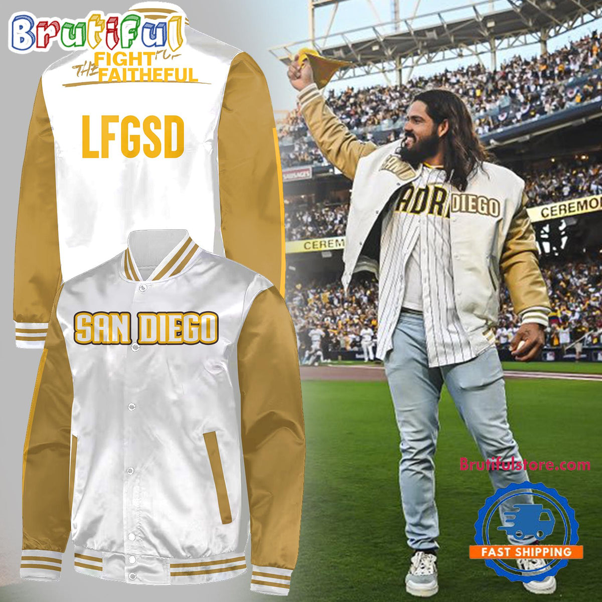San Diego Padres Special Jorge Alfaro LFGSD Baseball Jacket