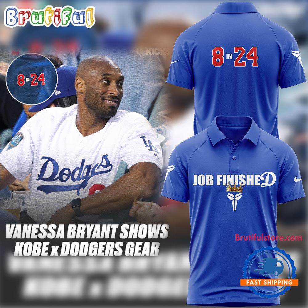 Vanessa Bryant Shares Kobe x Los Angeles Dodgers Apparel After World Series Win Blue Polo Shirt